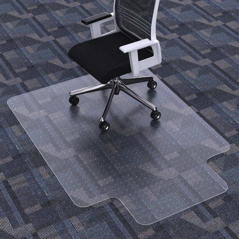 FuturHydro Office Chair Mat for Low Pile Carpet, 48" x 36" Clear Computer Desk Chair Mats for Carpeted Floors, Easy Glide Rolling Plastic Floor Mat (with Lip) - Image 1